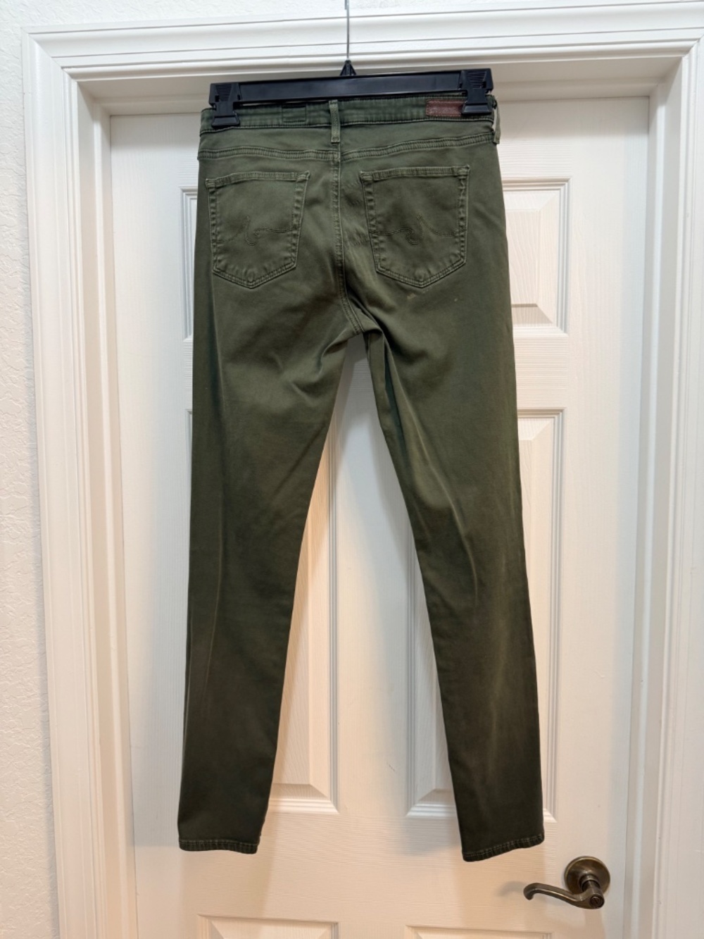 AG Adriano Goldschmied Prima Mid Rise Cigarette Jeans Olive Green Stretch 28R - Picture 4 of 6